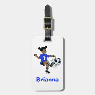 Étiquette À Bagage Modèle photo personnalisé Filles de football