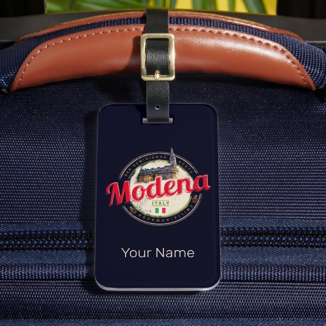 Étiquette À Bagage Modena Emilia Romagna Balsamique Italie Souvenir (Insitu Rectoal 2)