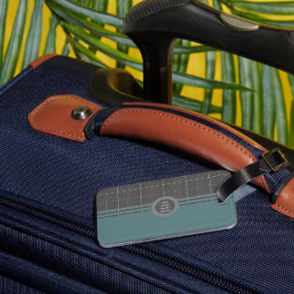 Étiquette À Bagage Modern Blueprint Geometric Grid Lugagge Tag LT02