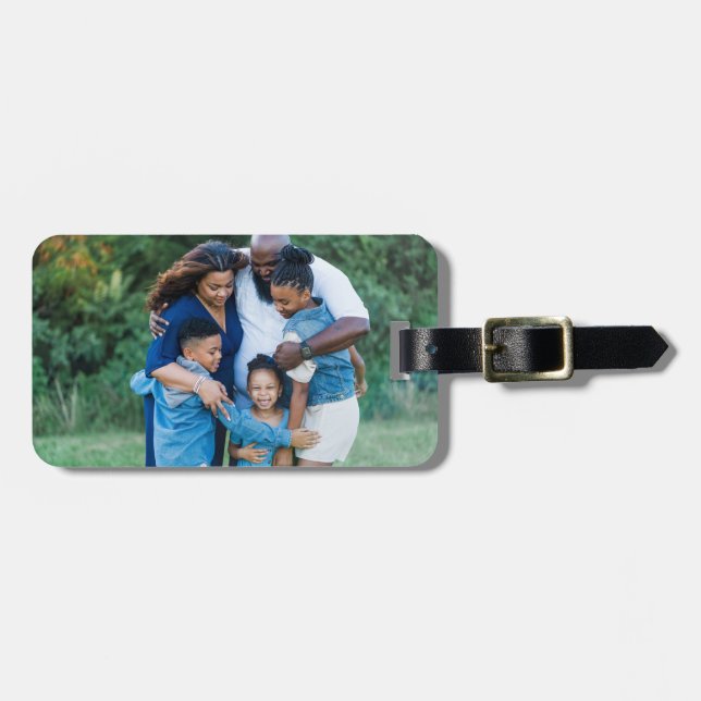 Étiquette À Bagage Modern Family Photo Keepsake (Devant horizontal)