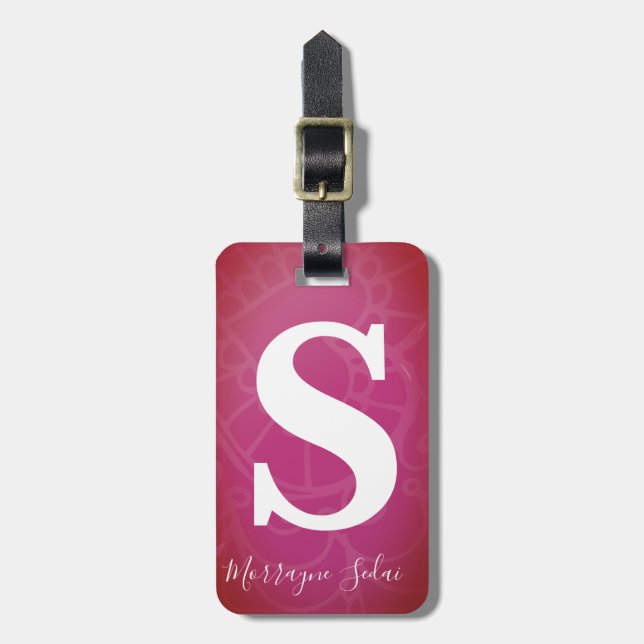 Étiquette À Bagage Moderne Élégant Simple Voyage en toute sécurité mo (Devant Vertical)