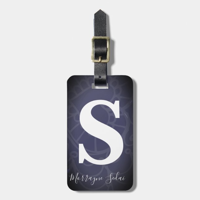 Étiquette À Bagage Moderne Élégant Simple Voyage en toute sécurité mo (Devant Vertical)