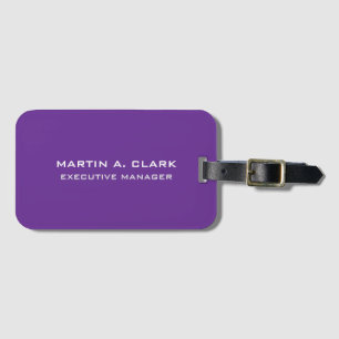 Étiquette À Bagage Moderne minimaliste Plain Élégant Royal Purple