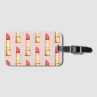 Moderne Pastel rose & rouge Motif à lèvres