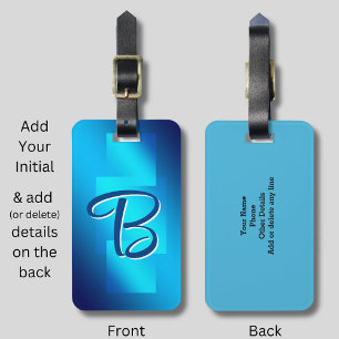 Étiquette À Bagage Modifier la géométrie initiale Aqua bleu doux