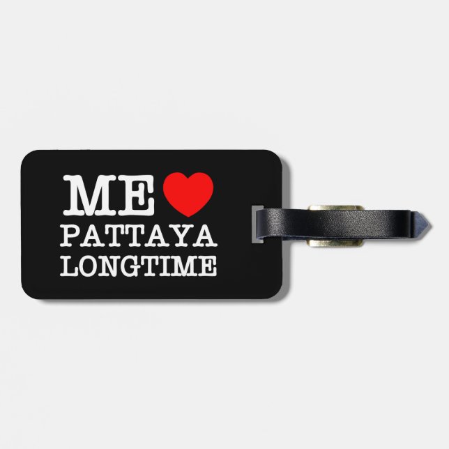 ÉTIQUETTE À BAGAGE MOI AIME PATTAYA LONGTIME (Dos horizontal)