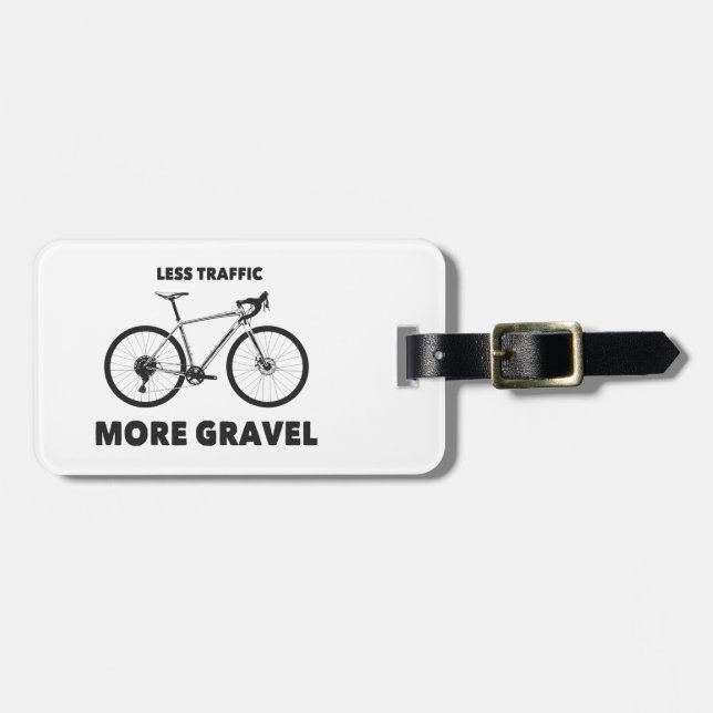 Étiquette À Bagage Moins de trafic Plus de gravier (Devant horizontal)