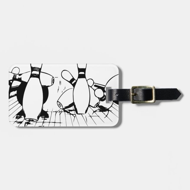 Étiquette À Bagage Mon équipe potable a un problème de bowling (Devant horizontal)