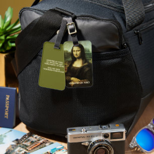 Étiquette À Bagage Mona Lisa de Léonard de Vinci, Art Renaissance