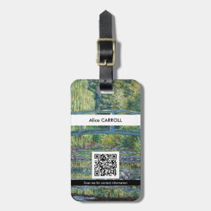 Étiquette À Bagage Monet - Lys d'eau, Harmonie verte - Code QR