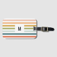 Monogramme à bandes colorées