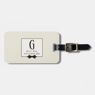 Étiquette À Bagage Monogramme BEST MAN Groomsmen Groomsman Fleurdelis