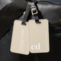 Monogramme crème beige classique
