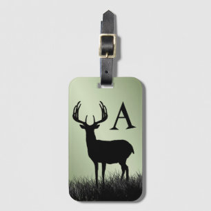 Étiquette À Bagage Monogramme de Deer Buck Stag