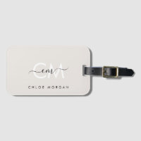 monogramme de signature de script gris moderne