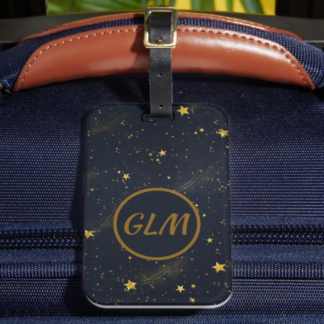 Étiquette À Bagage Monogramme du ciel nocturne (Insitu Rectoal 2)
