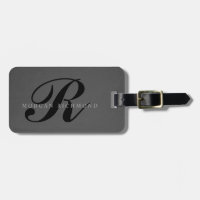 Monogramme élégant gris foncé