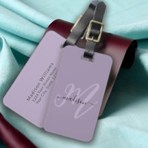 Monogramme et nom du script du Boho pourpre