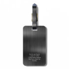 Monogramme Gris noir Faux métal acier stylisé pers