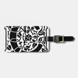 Étiquette À Bagage Monogramme initial de C. Motif customisé par nom