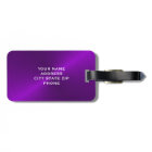 Monogramme métallique brossé violet initial