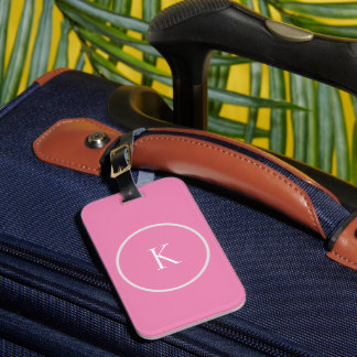 Étiquette À Bagage monogramme minimaliste personnalisé
