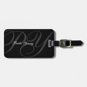 Étiquette À Bagage Monogramme moderne fait sur commande 2