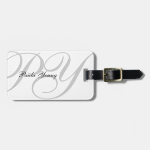 Étiquette À Bagage Monogramme moderne fait sur commande 2