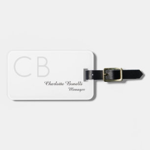 Étiquette À Bagage Monogramme moderne professionnel Création minimali