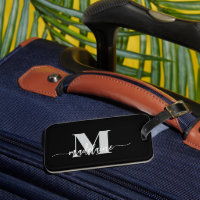 Monogramme noir argent blanc personnel