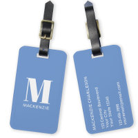 Monogramme Nom initial Simple Sky Blue