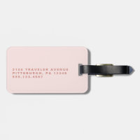 Monogramme rose pâle