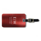 Monogramme Rouge brossé métal élégant