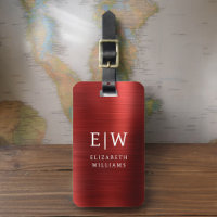 Monogramme Rouge brossé métal élégant