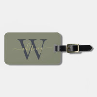 Monogramme vert simple et moderne