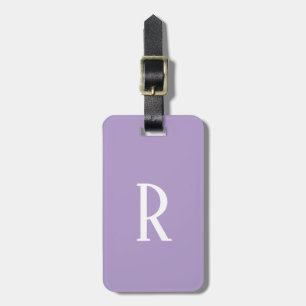 Étiquette À Bagage Monogrammes violets clair Nom Cadeau cool Faveur d