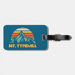 Étiquette À Bagage Mont Tyndall California Retro Turquoise