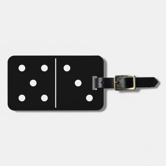 Étiquette À Bagage Morceau de jeu de dominos (Devant horizontal)