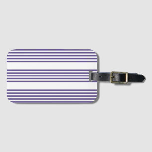 Étiquette À Bagage Motif à cinq bandes Ultra violet et blanc
