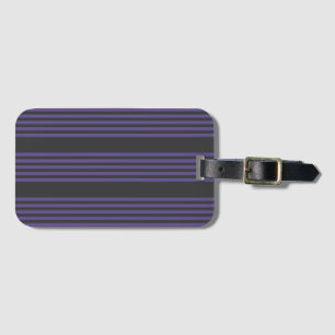 Étiquette À Bagage Motif à cinq bandes Ultra violet et charbon de boi