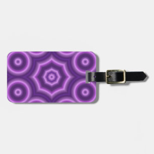 Étiquette À Bagage Motif abstrait de cercle de pourpre
