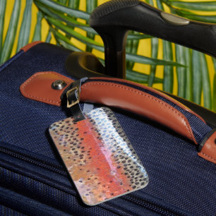 Étiquette À Bagage Motif Abstrait de la peau de truite arc-en-ciel