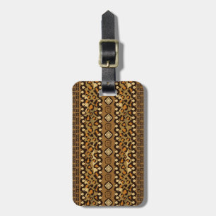 Étiquette À Bagage Motif africain de peau de guépard