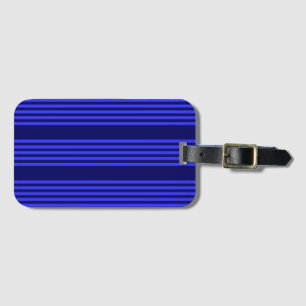 Étiquette À Bagage Motif bleu cinq bandes