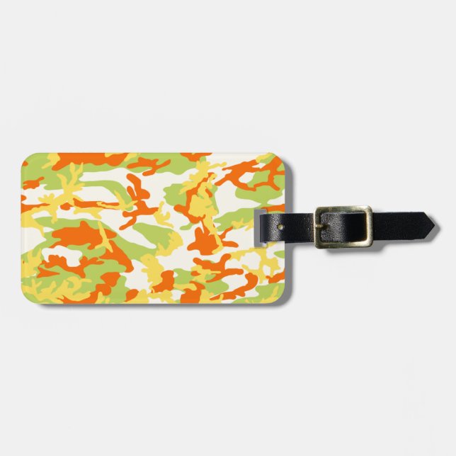 Étiquette À Bagage Motif Camo été (Devant horizontal)