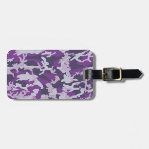 Étiquette À Bagage Motif Camo PurpleBerry