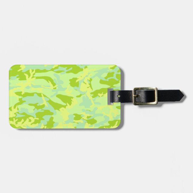 Étiquette À Bagage Motif Camo SpringTime (Devant horizontal)