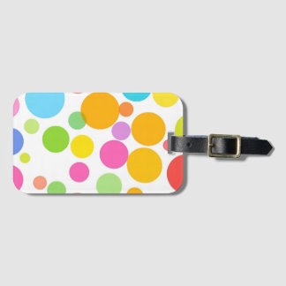 Étiquette À Bagage Motif circulaire coloré et dynamique Abstrait mode