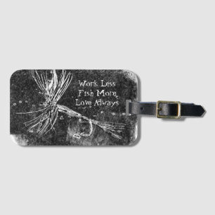 Étiquette À Bagage Motif classique à mouches sèches pour la pêche à l