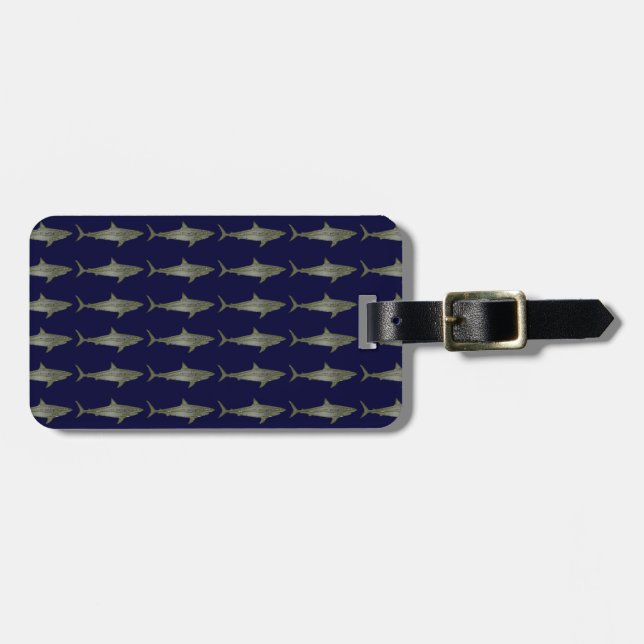 Étiquette À Bagage Motif cool requins (Devant horizontal)